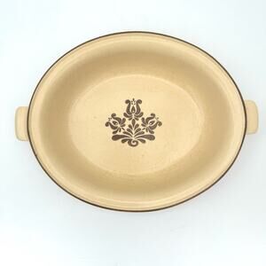 Pfaltzgraff Village Vintage 70s Oval Serving Dish with Handles